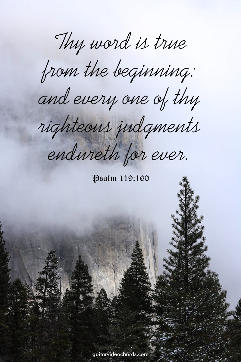 Psalm 119:160 Thy Word is true from the beginning Bible Art Pictures, Images, Inspirational